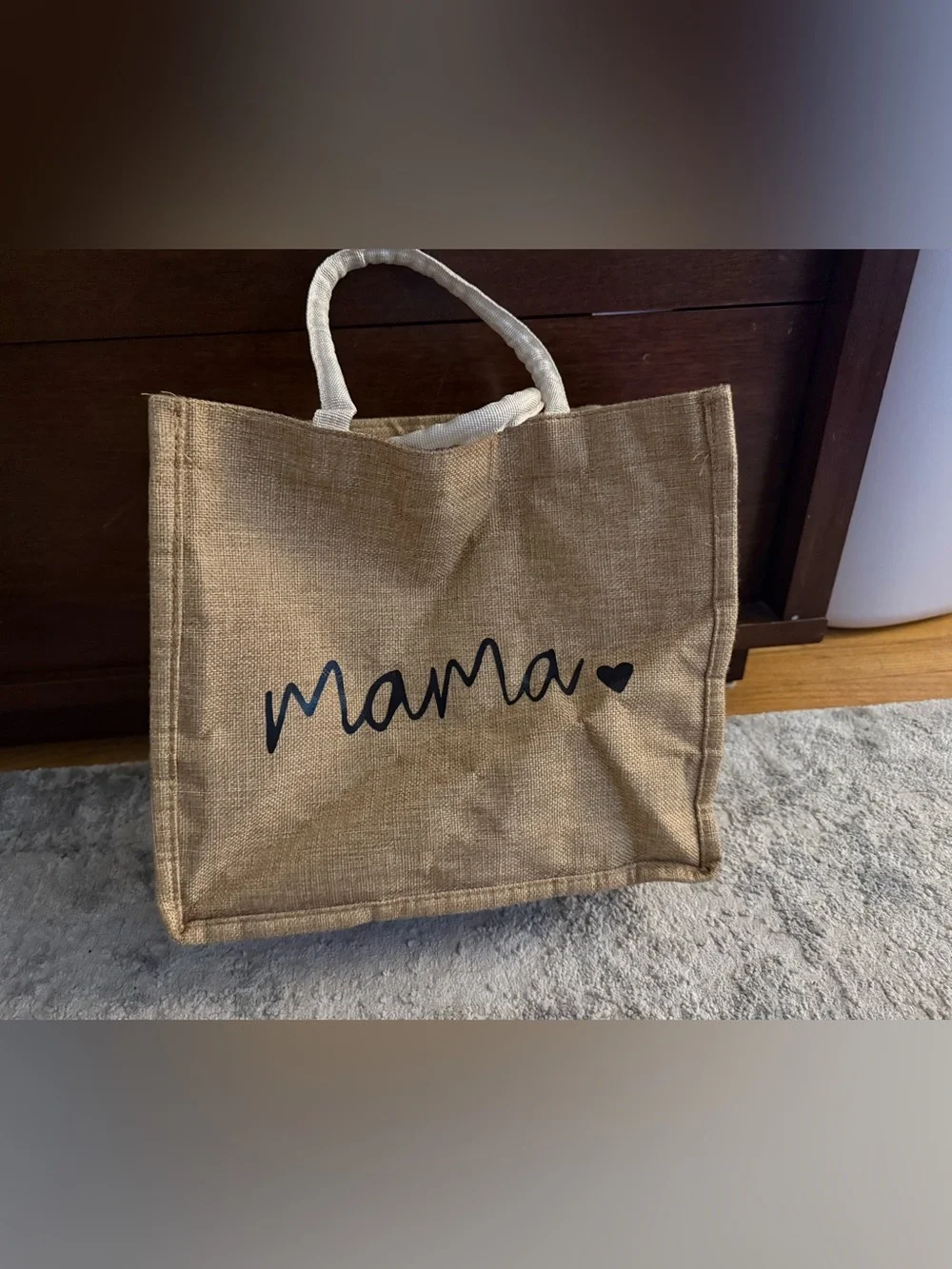Mama Canvas Tote Bag in Natural